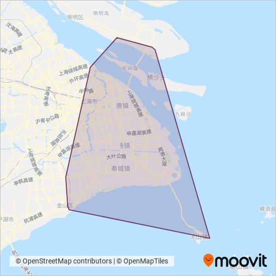 浦东公交 coverage area map