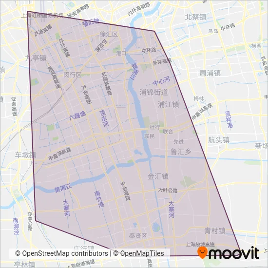 奉贤巴士线路的覆盖范围