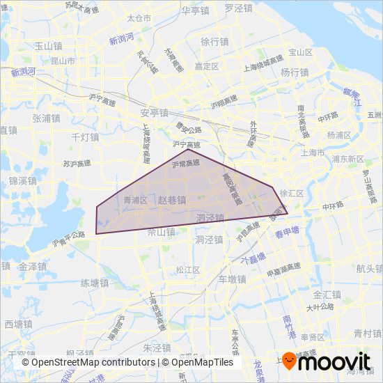 青浦巴士 coverage area map