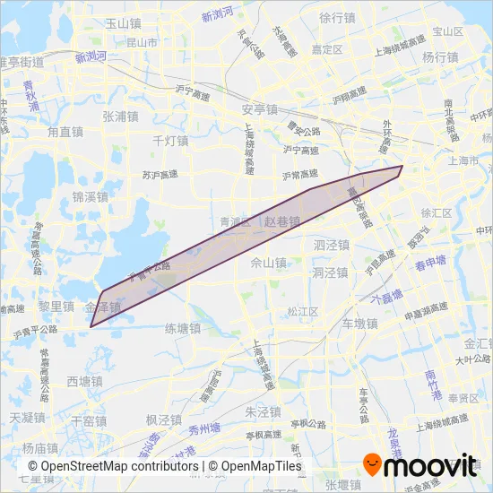 众兴客运线路的覆盖范围