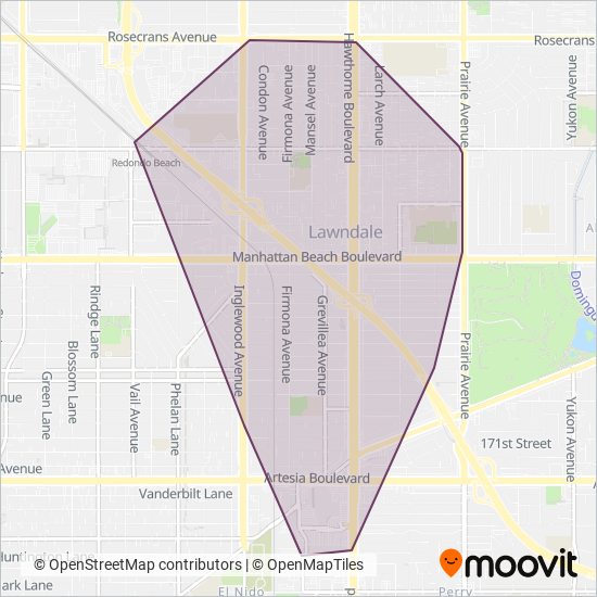LAWNDALE BEAT coverage area map