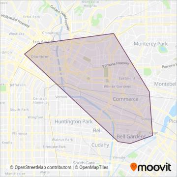 City Of Commerce Transportation coverage area map