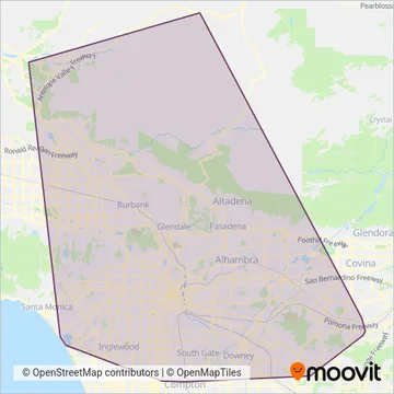 LA Go Bus coverage area map