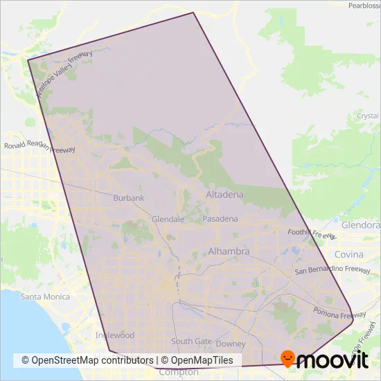 LA Go Bus coverage area map