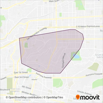 Spirit Bus coverage area map
