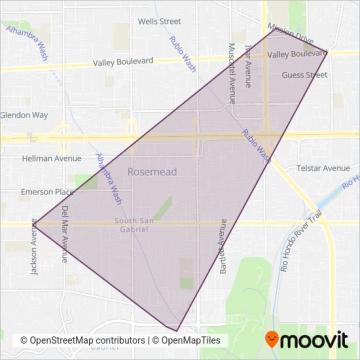 Rosemead Explorer coverage area map