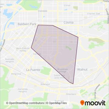 Go West Shuttle coverage area map