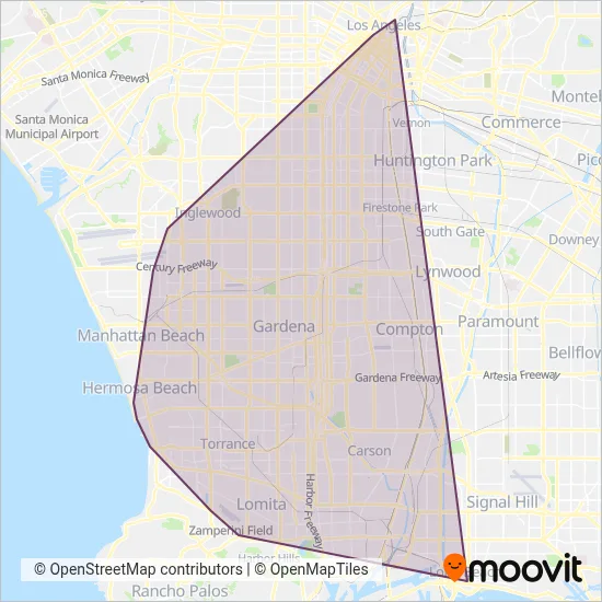 Torrance Transit coverage area map