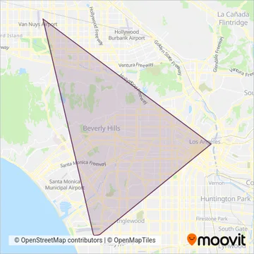 FlyAway coverage area map