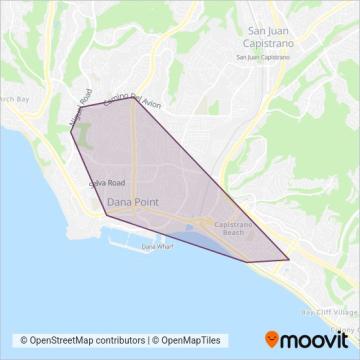 Dana Point Trolley coverage area map