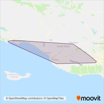 VCTC Intercity coverage area map