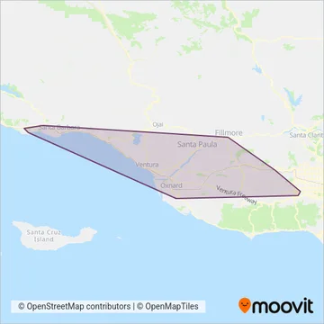 VCTC Intercity coverage area map