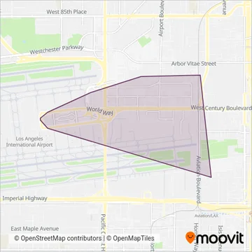 Lax Transportation coverage area map