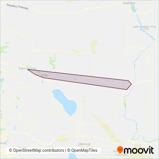Palo Verde Valley Transit Agency coverage area map