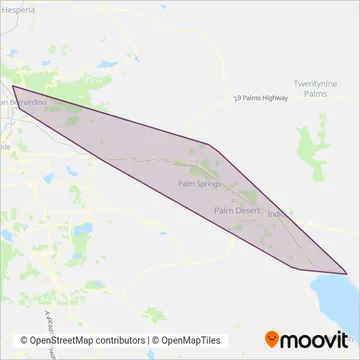 SunLine Transit Agency coverage area map