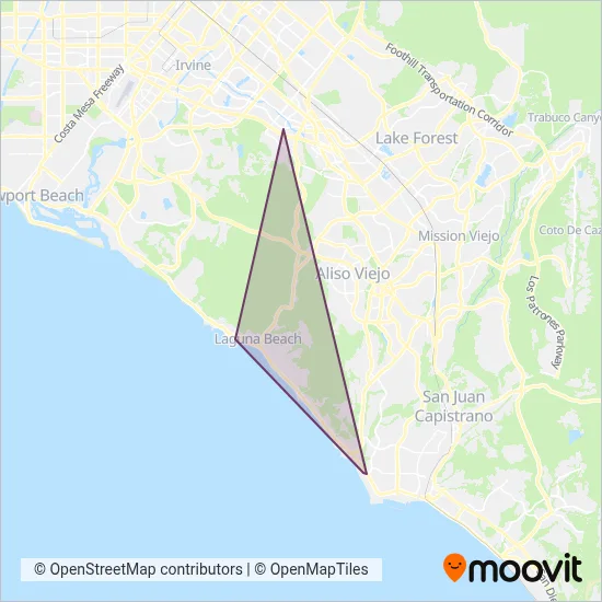 Laguna Beach Transit coverage area map