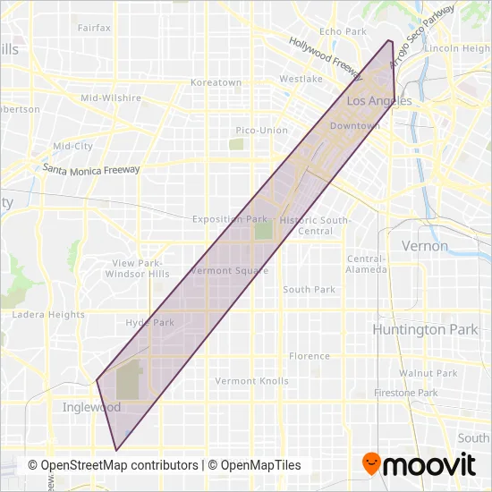 Metro Event Service coverage area map