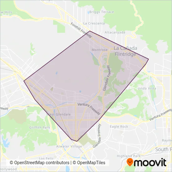 Beeline Bus coverage area map