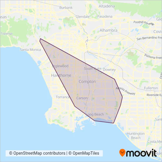 LBT coverage area map