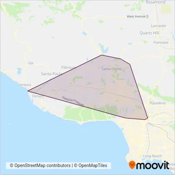 Santa Clarita Transit coverage area map