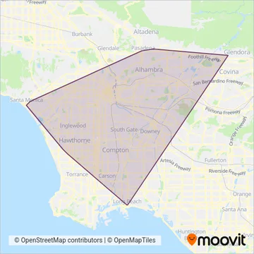 Metro (Tram) coverage area map