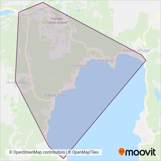 Tahoe Truckee Area Regional Transit coverage area map