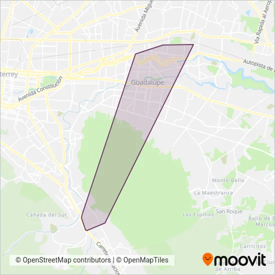 Metrobús coverage area map