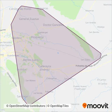 Suburbanas coverage area map