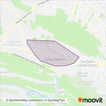 SantaBus coverage area map