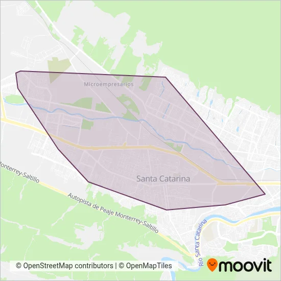 SantaBus coverage area map