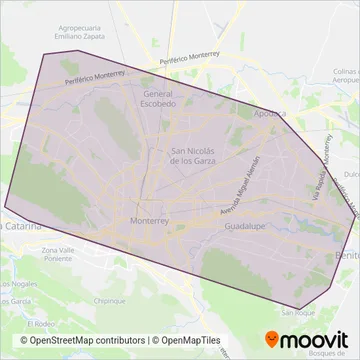 Periféricas coverage area map
