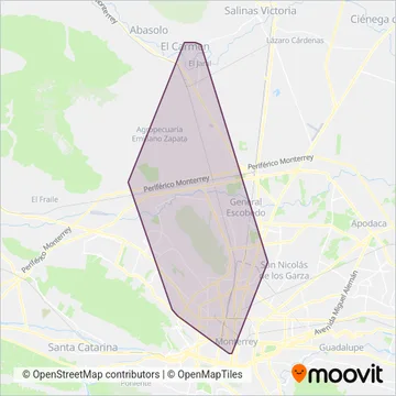 Integradas coverage area map