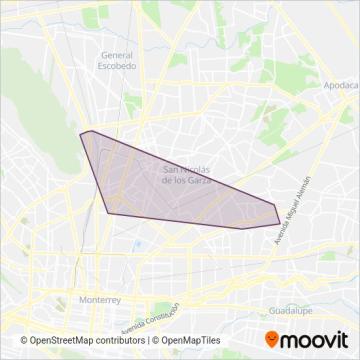 SanNicoBus coverage area map