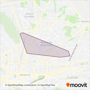 SanNicoBus coverage area map