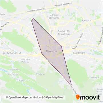 Regio Ruta coverage area map