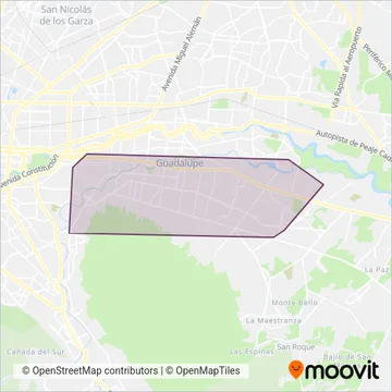 Guadalupe Nos Mueve coverage area map