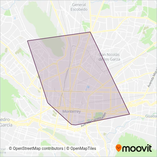 Metro coverage area map