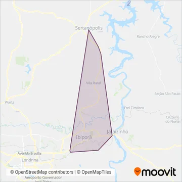 TCR Transportes Coletivos (Ibiporã) coverage area map