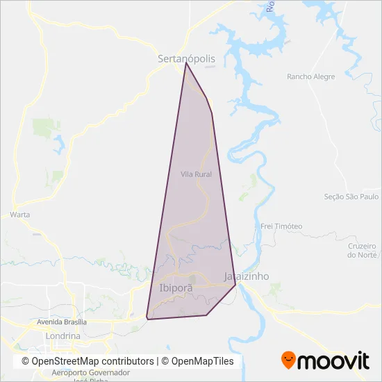 TCR Transportes Coletivos (Ibiporã) coverage area map