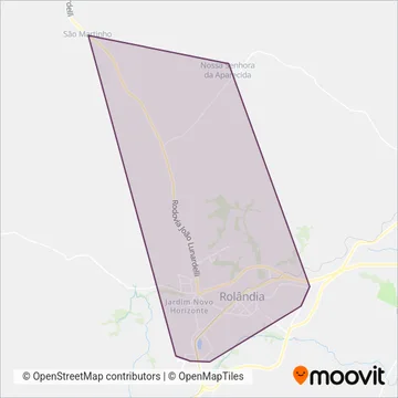 Vysa Transportes (Rolândia) coverage area map
