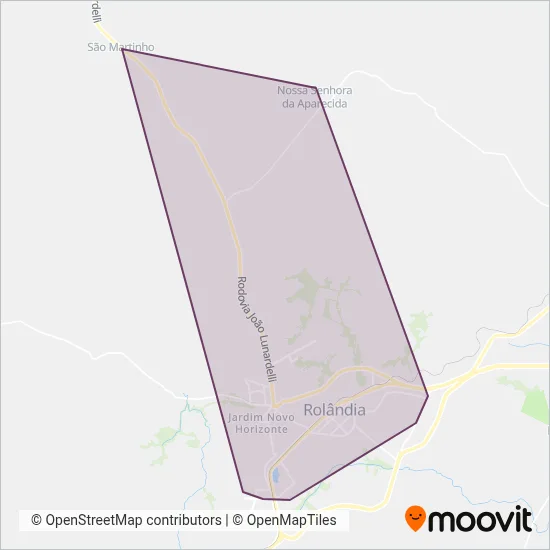 Vysa Transportes (Rolândia) coverage area map