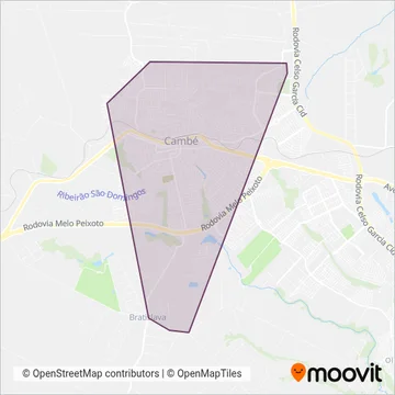 TCR Transportes Coletivos (Cambé) coverage area map