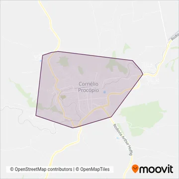 Viação Procopense (Cornélio Procópio) coverage area map