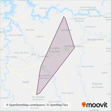 Expresso Vitória (Rodoviário) coverage area map