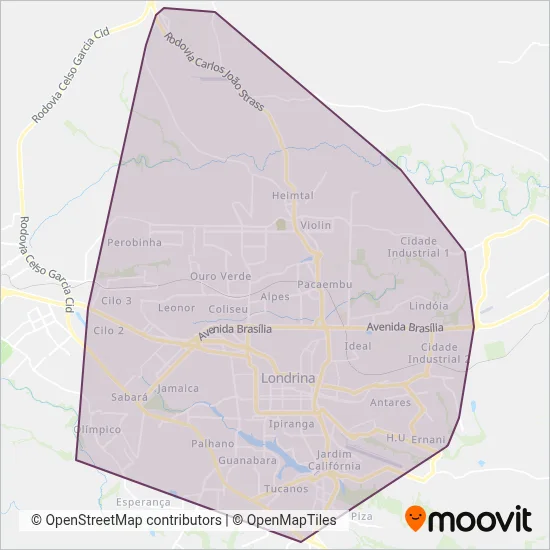 Grande Londrina coverage area map