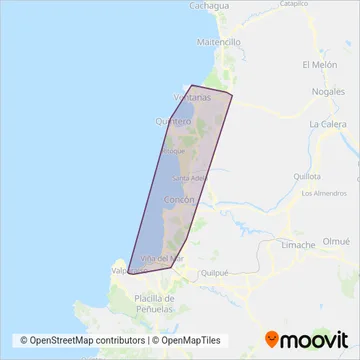 TRANS RURAL VALPARAISO S.A coverage area map