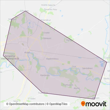 CTP Arad (Bus) coverage area map