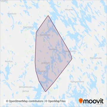 Jyväskylän Liikenne coverage area map