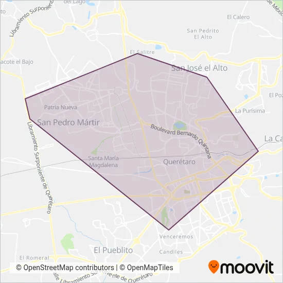 Ruta Acercándote coverage area map