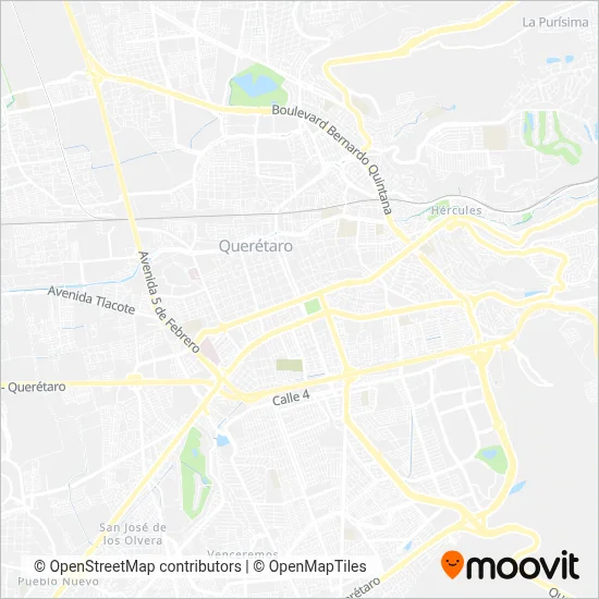 Qrobús Especial coverage area map